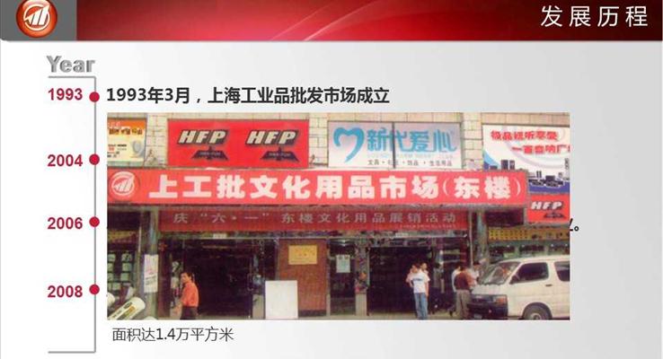 豎線條時間軸事件展示動畫PPT模板素材
