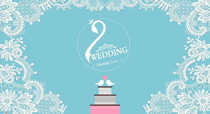 小清新白色花邊風格浪漫婚禮電子相冊浪漫愛情PPT模板